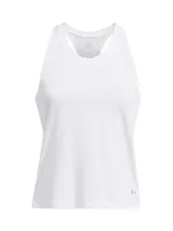 Musculosa deportiva Under Armour de corte atlético, con diseño de espalda deportiva y dobladillo superpuesto para mayor ventilación. Confeccionada en tejido ligero y transpirable con tecnología de secado rápido.