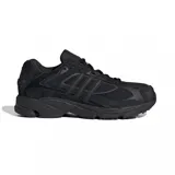 Championes adidas Response CL de estilo urbano, color negro total. Presentan una construcción robusta con paneles de malla y superposiciones de gamuza, las icónicas tres tiras laterales y una suela de goma gruesa con tecnología de amortiguación.