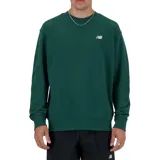 Buzo de cuello redondo New Balance, confeccionado en tejido French Terry, con diseño liso y logo de la marca bordado en el pecho.