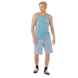 Musculosa celeste con logo de Rip Curl estampado en el pecho.