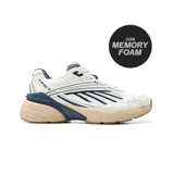 Championes deportivos Hi-Tec Vektor color blanco con detalles en azul y suela en color arena.