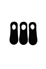 Pack de tres pares de medias invisibles negras.