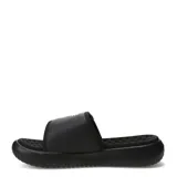Sandalias de hombre Tiffosi, color negro, tipo chancla con tira superior ajustable con velcro y plantilla anatómica texturizada.
