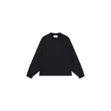 Remera de manga larga Eme Studios color negro, con cuello redondo y diseño liso de corte holgado.