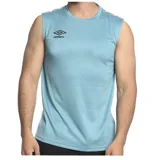 Musculosa deportiva Umbro de color verde claro, con cuello redondo y detalle de cinta con logo en los hombros. Presenta el logo de la marca estampado en el pecho.