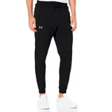 Pantalon de jogging Under Armour modelo Sportstyle Tricot, color negro, con cintura elástica ajustable, bolsillos laterales con cierre y puños acanalados en los tobillos. Presenta el logo de la marca estampado en el muslo derecho.