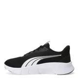 Championes de running Puma Flex Focus Lite Modern, color negro con detalles en blanco. Presentan una parte superior de malla transpirable, suela de espuma Pumalite ultraligera y plantilla SoftFoam+ para mayor amortiguación.