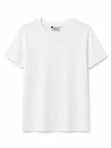 Remera de cuello redondo y manga corta, de corte clásico y diseño liso.