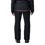 Pantalón de nieve Columbia Bugaboo II Omni-Heat de color negro, diseñado con tecnologías Omni-Tech y Omni-Heat para impermeabilidad, transpirabilidad y retención de calor. Cuenta con cintura ajustable con lengüetas, bolsillos con cremallera, polainas internas y dobladillo reforzado, ideal para esquí y deportes de invierno.