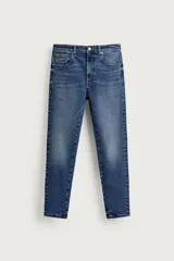 Jeans skinny cropped fit de corte ajustado y tiro medio, con diseño de cinco bolsillos y efecto lavado.