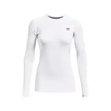 Remera blanca de Under Armour con tecnología Coldgear, de mangas largas y corte ajustado.