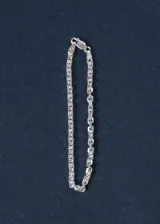 Pulsera de plata 925 con eslabones tipo forcé, de 4mm de ancho.