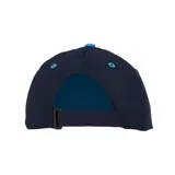 Gorra deportiva Diadora bicolor, con visera curva, logo bordado en el frente y ajuste trasero con hebilla metálica.