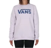 Buzo Vans de cuello redondo, color lila con el logo clásico de la marca estampado en azul en el pecho.