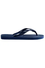 Chancletas Havaianas color dorado con tiras texturizadas y diseño clásico de dedo.