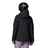 Campera técnica 3 en 1 de Columbia, diseñada para deportes de nieve. Cuenta con capa exterior impermeable con tecnología Omni-Tech y costuras selladas, y capa interior aislante con forro termorreflectante Omni-Heat. Incluye capucha ajustable, ventilación en axilas, faldón para nieve, múltiples bolsillos con cremallera y puños ajustables.