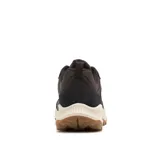 Championes de trekking Merrell, modelo Tempo Sol, con parte superior de gamuza y malla transpirable en color negro. Presentan cordones en tono crema, entresuela de espuma EVA en color beige y suela de goma con tacos para mayor tracción.