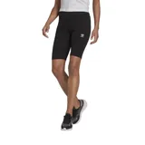 Calza corta de ciclismo Adidas Adicolor Essentials, color negro, de tiro alto y corte ajustado.