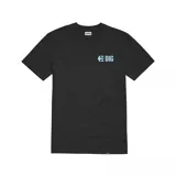Remera negra de algodón con logo Etnies y Dig estampado en el pecho.