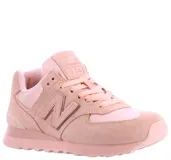 Championes urbanos New Balance modelo 574, color rosa, confeccionados en gamuza y material sintético, con el logo característico en los laterales y entresuela ENCAP para mayor amortiguación.