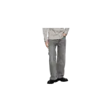 Pantalón de jean Allsaints de corte relajado, color gris con efecto acid wash, tiro medio y diseño de pernera recta.
