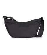 Bolso tipo bandolera Jansport, diseño curvo en color bordó, con correa ajustable y bolsillo frontal con cierre.