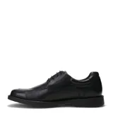 Zapatos de hombre Lombardino informal flex, color negro, confeccionados en cuero con diseño de cordones y suela flexible.