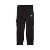 Pantalón cargo de corte recto, color negro, con cintura elástica y bolsillos laterales amplios. Presenta el logo de la marca bordado en blanco en la parte superior.