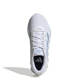 Championes Adidas Switch Move de mujer, color blanco con detalles en celeste y suela con diseño ondulado.