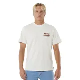 Remera Rip Curl Australia color blanco, con cuello redondo, manga corta y pequeño estampado en el pecho con el texto "Rip Curl Australia".