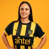 Camiseta de fútbol Puma del Club Atlético Peñarol, diseño oficial a rayas verticales amarillas y negras. Presenta cuello redondo, mangas cortas con borde amarillo, logo de Puma y escudo del club bordado en el pecho, con el sponsor Antel estampado en la parte central.