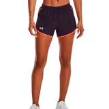 Short Under Armour de mujer, color negro, con cintura elástica, calza interior de malla y logo estampado en la pierna.