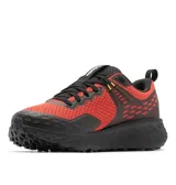 Championes de trekking Columbia Konos Trs Outdry para hombre, en color rojo y negro. Cuentan con empeine de malla técnica transpirable, tecnología impermeable OutDry y suela Adapt Trax para tracción en superficies secas y mojadas.
