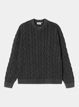 Sweater de punto con diseño de ochos, cuello redondo, mangas largas y corte holgado.