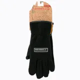 Guantes de polar negro con diseño térmico, cuentan con parche en la palma de poliuretano y tecnología touch en los dedos índice y pulgar para uso de pantallas táctiles.