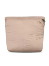 Chaleco acolchado Matra de RKF color beige, sin mangas, con capucha desmontable, cierre frontal y bolsillos ribeteados.