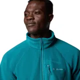 Campera polar Columbia Fast Trek II de microfibra de poliéster, con cuello alto, cierre frontal completo, bolsillo en el pecho con cremallera y bolsillos laterales con cremallera.