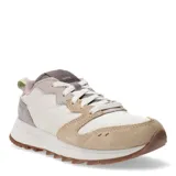 Championes urbanos Merrell modelo Alpine 83, con diseño multicolor en tonos beige, marrón y gris. Presentan una combinación de materiales textiles y gamuza, con cierre de cordones y suela de goma dentada.