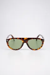 Lentes de sol Ava con armazón grande de carey y diseño envolvente con protección UV400.
