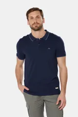 Remera polo de jersey de algodón, con cuello clásico, cierre frontal de botones y logo bordado en el pecho.