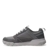 Championes urbanos Caterpillar modelo Hex Ready Low Mesh, color gris, confeccionados con una combinación de gamuza y malla transpirable. Presentan un diseño robusto de perfil bajo con suela texturizada y cierre con cordones.