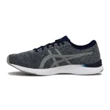 Championes de running Asics Streetwise color gris y azul marino, con entresuela blanca y el logo clásico de la marca en plateado en los laterales.