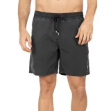 Short de baño negro con cintura elástica ajustable con cordón.