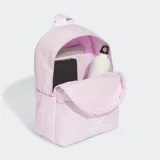 Mochila Adidas Adicolor color lila con logo blanco estampado en el frente.