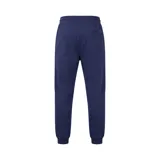 Pantalon de jogging Nike Jordan, confeccionado en tejido fleece color negro, con cintura elástica ajustable mediante cordón, puños elásticos en los tobillos y logo Jumpman bordado en color rojo en la pierna izquierda.