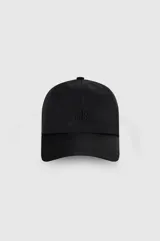 Gorra Anine Bing modelo Jeremy de nylon negro, con visera curva y logo bordado tono sobre tono en el frente.