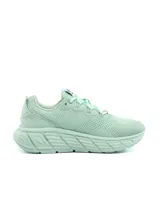 Championes Umbro modelo Emma para mujer, color verde menta, con capellada de malla transpirable y suela chunky de EVA para mayor amortiguación.
