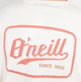 Remera de manga corta O'Neill color beige, con cuello redondo y logo de la marca estampado en el pecho en color rojo.