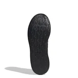 Championes Adidas Lite Racer 4.0 color negro, con las tres tiras características de la marca en los laterales.