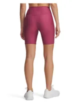 Calza corta deportiva Under Armour de talle alto, confeccionada en tejido HeatGear ultraligero que absorbe el sudor y permite libertad de movimiento. Presenta costuras planas ergonómicas, cintura elástica con bolsillo integrado y el logo de la marca en la pierna.